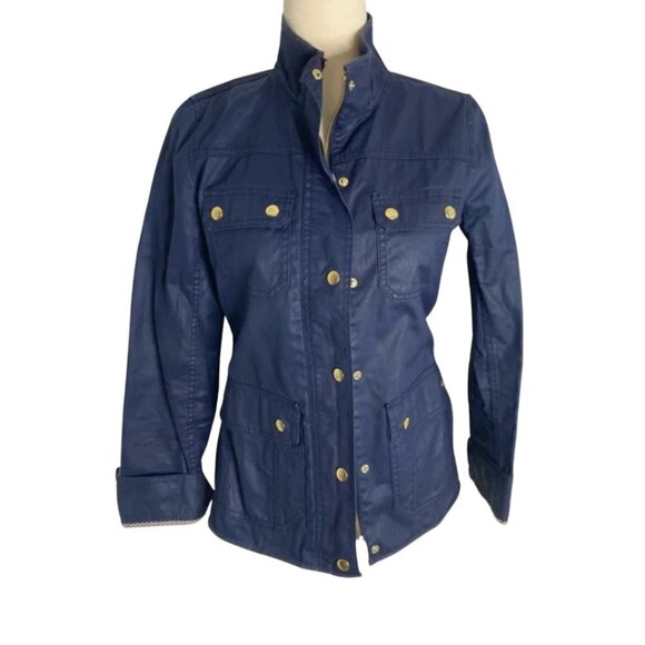 J. Crew Jackets & Blazers - J. Crew Wax Resin Coated Twill Field Utility Jacket Navy XS